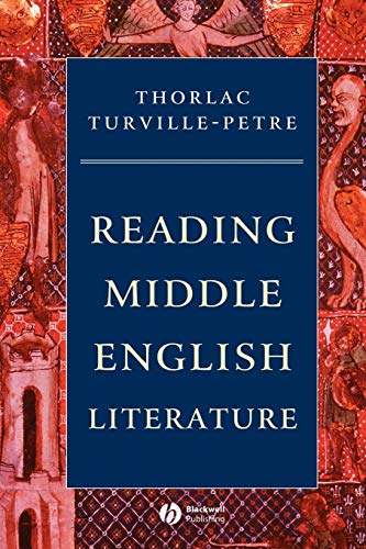 Book cover: “Reading Middle English Literature” with medieval illuminated border.
