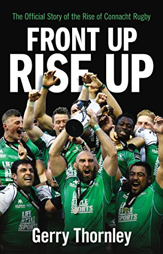 Book cover showing Connacht rugby players celebrating with a trophy in green jerseys.