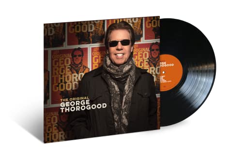 George Thorogood album cover and vinyl record against a white background.