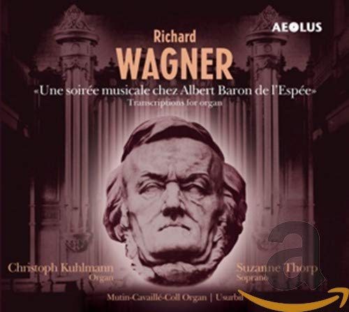 CD cover featuring a portrait of Richard Wagner and an organ.