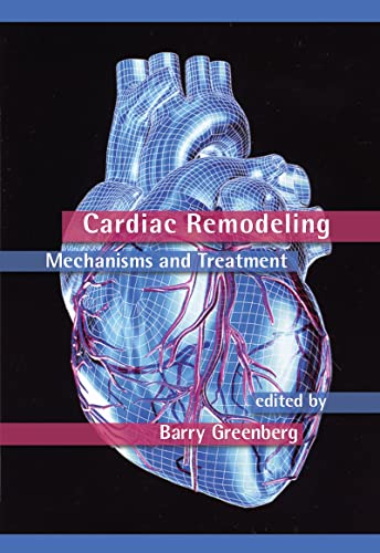 Book cover: “Cardiac Remodeling” with a blue, illustrated human heart.