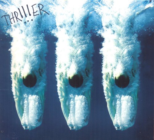 Michael Jackson’s “Thriller” album cover: three figures diving into water.