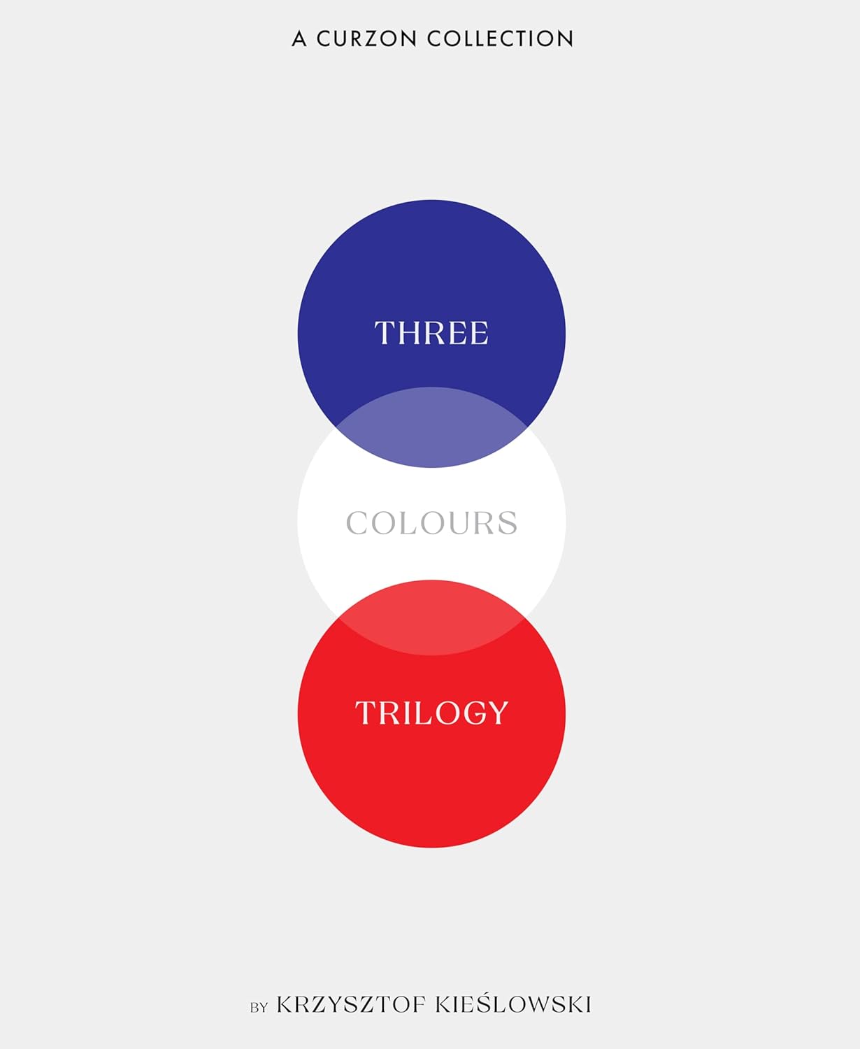 Three Colours Trilogy" cover with overlapping blue, white, and red circles.