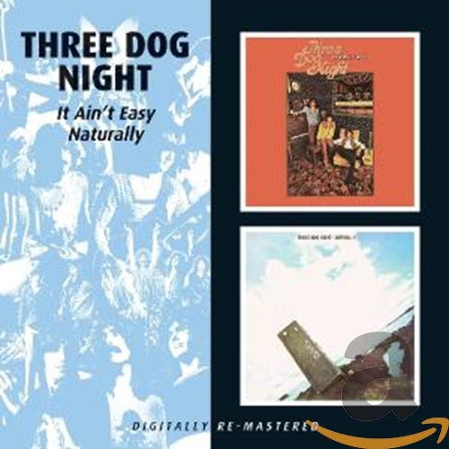 Three Dog Night CD cover art featuring band members and abstract designs.