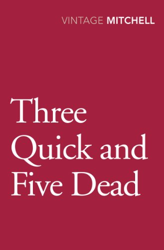 Book cover: "Three Quick and Five Dead" in white text on a red background.