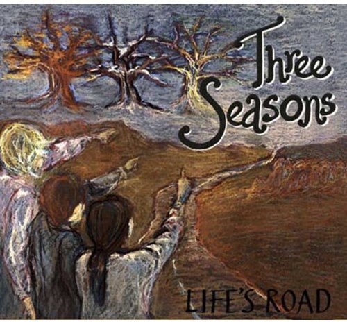 CD cover: figures on a road beneath a tree, titled "Three Seasons.