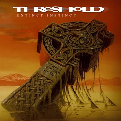 Album cover for Threshold’s “Extinct Instinct (2024 Remix)” featuring Celtic knotwork.