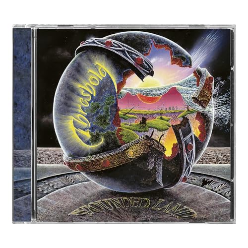 CD case for Threshold’s “Wounded Land” featuring a cracked earth image.