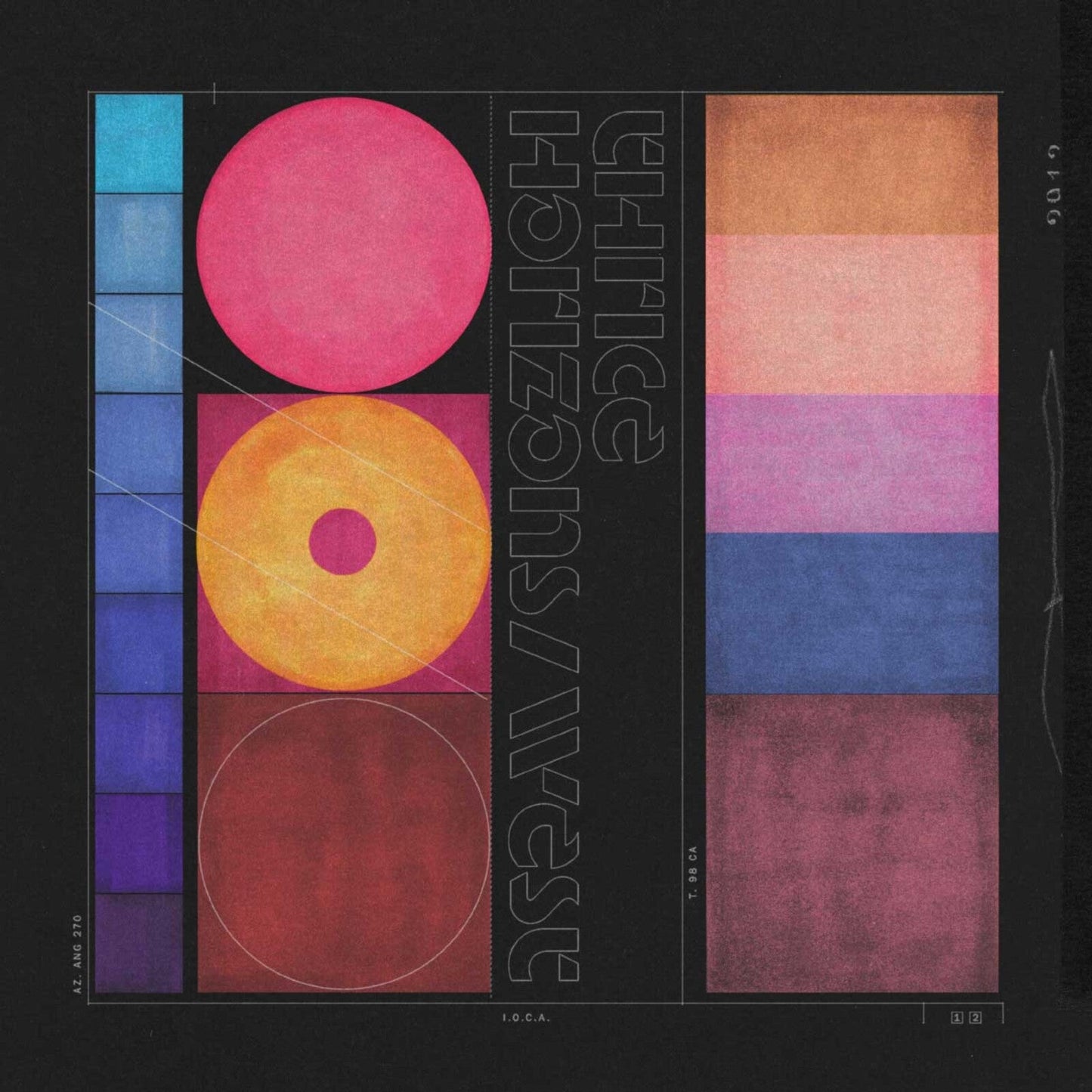 CD cover for Thrice’s “Horizons/West” with abstract geometric shapes.