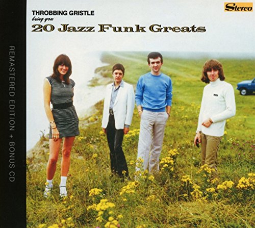 Throbbing Gristle "20 Jazz Funk Greats" CD cover with a landscape image.