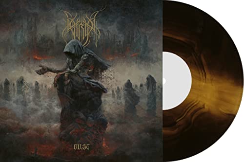 Vinyl record for Thron’s “Dust” album, featuring dark, atmospheric artwork.