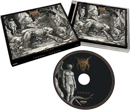 CD case and disc for Thron - Vurias album, featuring demonic imagery.