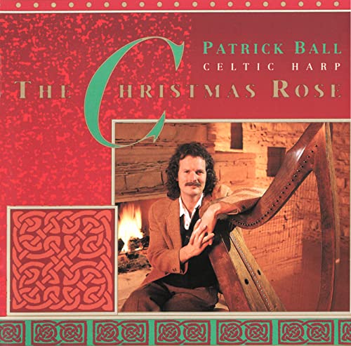 Album cover featuring Patrick Ball playing a Celtic harp by a fireplace.
