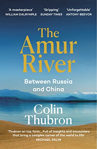 Book cover for "The Amur River" with a river and mountains scene.