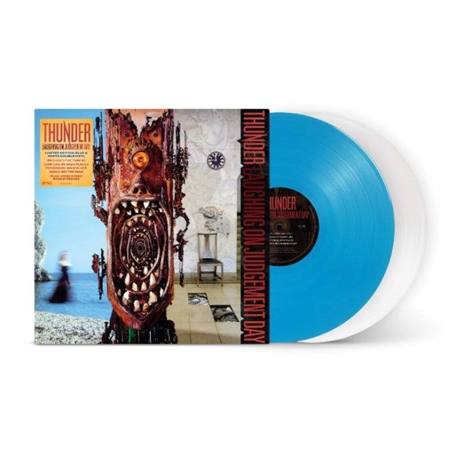 Thunder’s “Laughing On Judgement Day” coloured vinyl LP with surreal cover art.