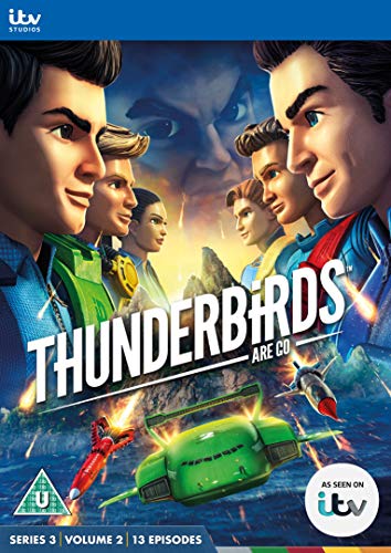 Thunderbirds Are Go DVD cover featuring the team and rescue vehicles.