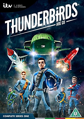 DVD cover of "Thunderbirds Are Go Vol 1" featuring animated characters and spacecraft.
