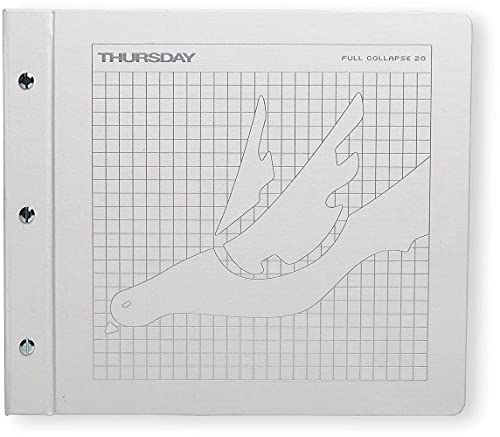 Thursday's "Full Collapse" vinyl record cover: grid background with a deer outline.