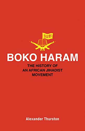 Book cover: “Boko Haram” with a red background and symbolic imagery.