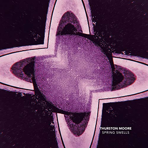 Purple abstract album cover for Thurston Moore's "Spring Swell.