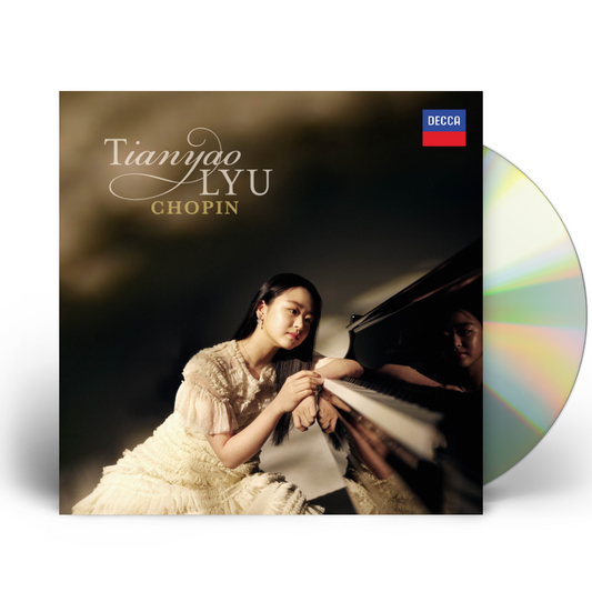 CD cover featuring a woman in white dress next to a piano.