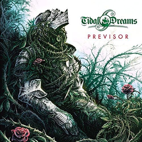 CD cover: armored figure entwined with vines and red roses.