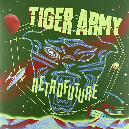 Album cover for Tiger Army’s Retrofuture, featuring a tiger’s face in blue.