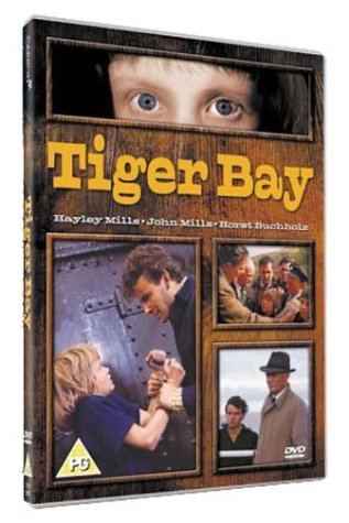 DVD cover for Tiger Bay featuring movie stills and the title on wood background.