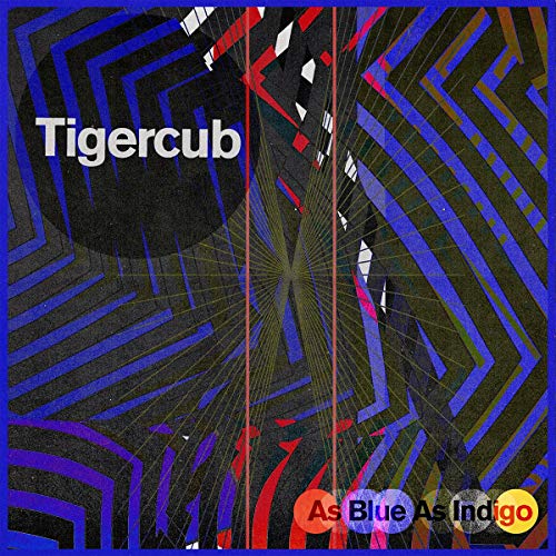Album cover for Tigercub’s “As Blue As Indigo” with abstract blue design.