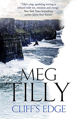 Book cover: Dramatic coastal cliffs with a faded face and large title.