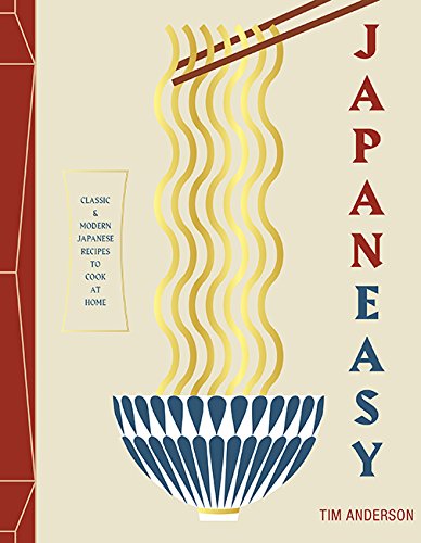 Book cover titled Japaneasy featuring an illustration of noodles being lifted from a bowl.