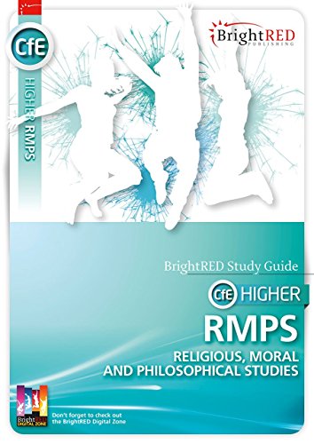 Bright Red study guide cover for Higher RMPS, featuring abstract figures.