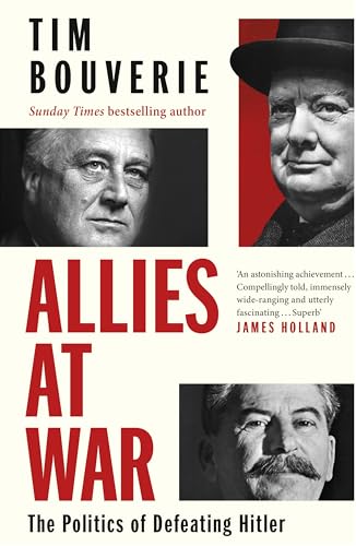 Book cover featuring portraits of Roosevelt, Churchill, and Stalin with bold red text.