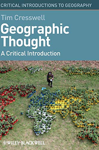 Book cover: “Geographic Thought” with a map-shaped garden image.