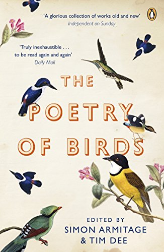 Book cover titled The Poetry of Birds featuring various bird illustrations on cream background.