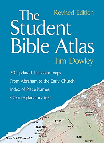 Cover of "The Student Bible Atlas" showing a map of the Middle East.