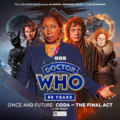 Doctor Who audio drama cover featuring Jo Martin and other characters against a space background.