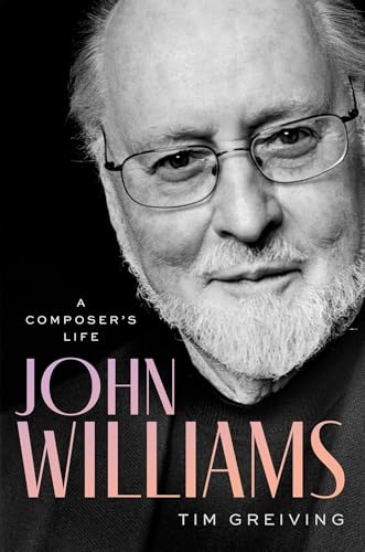 Black and white portrait of John Williams with glasses, book title text below.