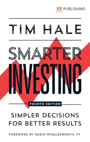 Book cover for Smarter Investing by Tim Hale with a red zigzag line background.