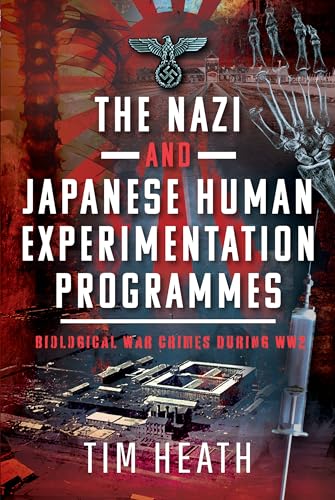 Book cover depicting Nazi and Japanese symbols with skeletal hands and syringes.