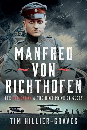Book cover featuring a portrait of Manfred von Richthofen above World War I biplanes.