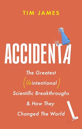 Book cover: "Accidental" with illustration of a tipped beaker and test tube.