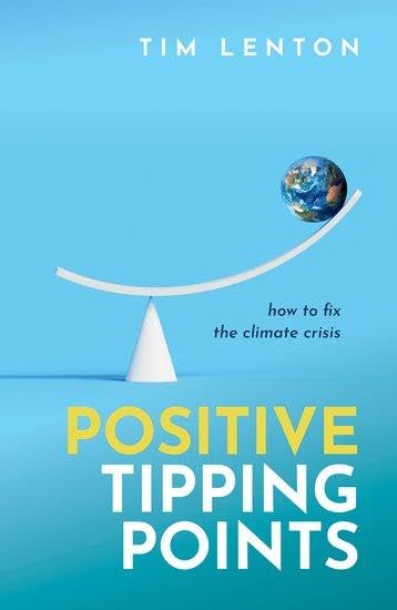 Book cover showing a globe balanced on a curved line on a blue background.