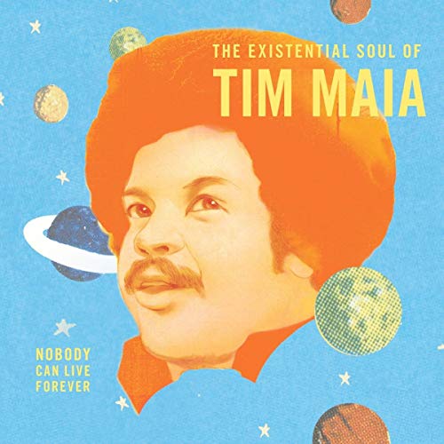 Album cover featuring a portrait of Tim Maia against a blue space-themed background.