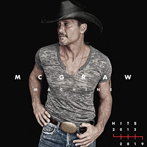 Tim McGraw album cover, close-up of singer in hat and jeans.