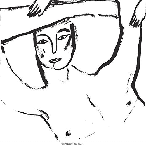 Black and white abstract portrait of a person wearing a hat.