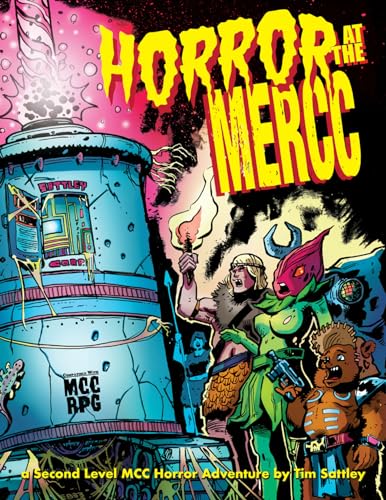 Colorful comic book cover depicting a sci-fi horror RPG adventure.