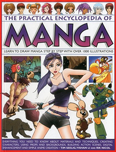 Book cover featuring manga characters and drawing tutorial examples.
