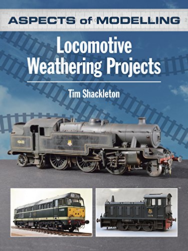 Book with model trains and weathered locomotives on the cover, likely with railway background.