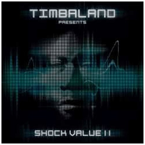 CD cover for Timbaland’s “Shock Value II” with pixelated portrait.